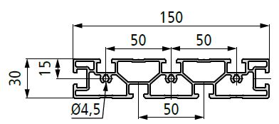 PR 30x150 Dimensioned Drawing